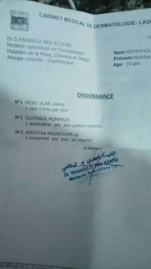 Ordonnance médicale esthétique