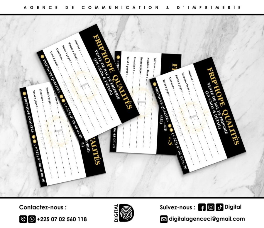 Carte fidélité client mockup