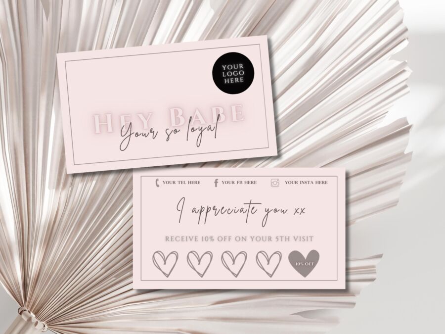 Carte fidélité client mockup