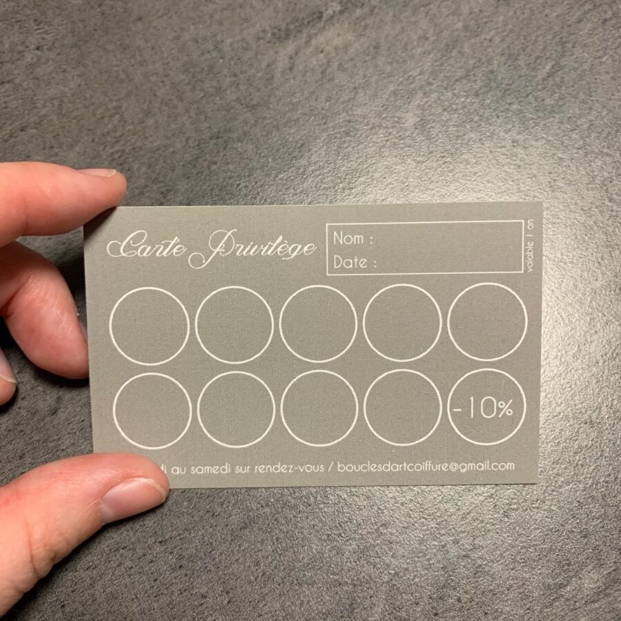 Carte fidélité client mockup