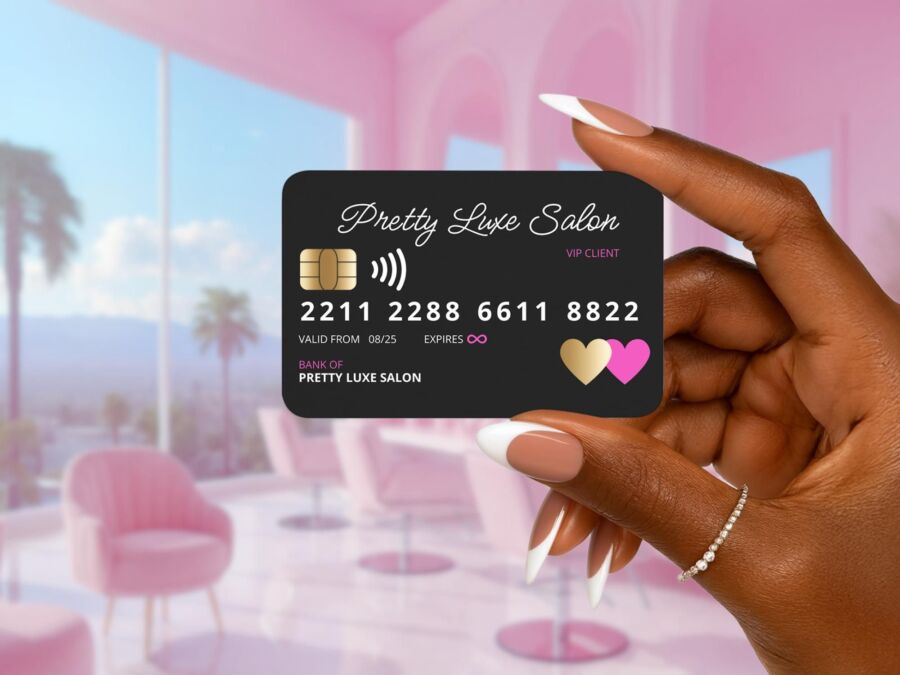 Carte fidélité client mockup