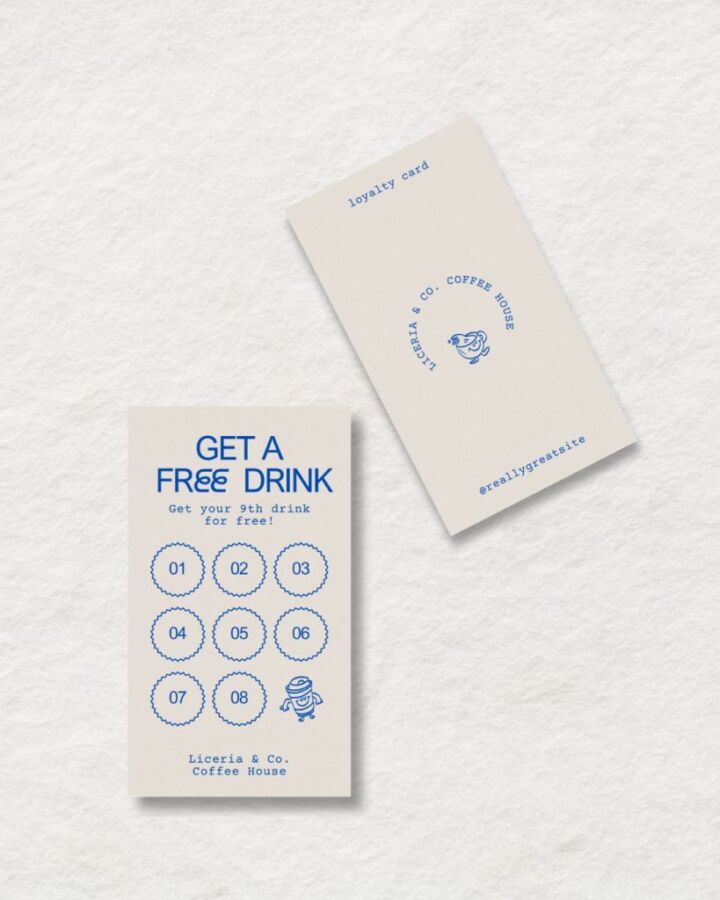 Carte fidélité client mockup